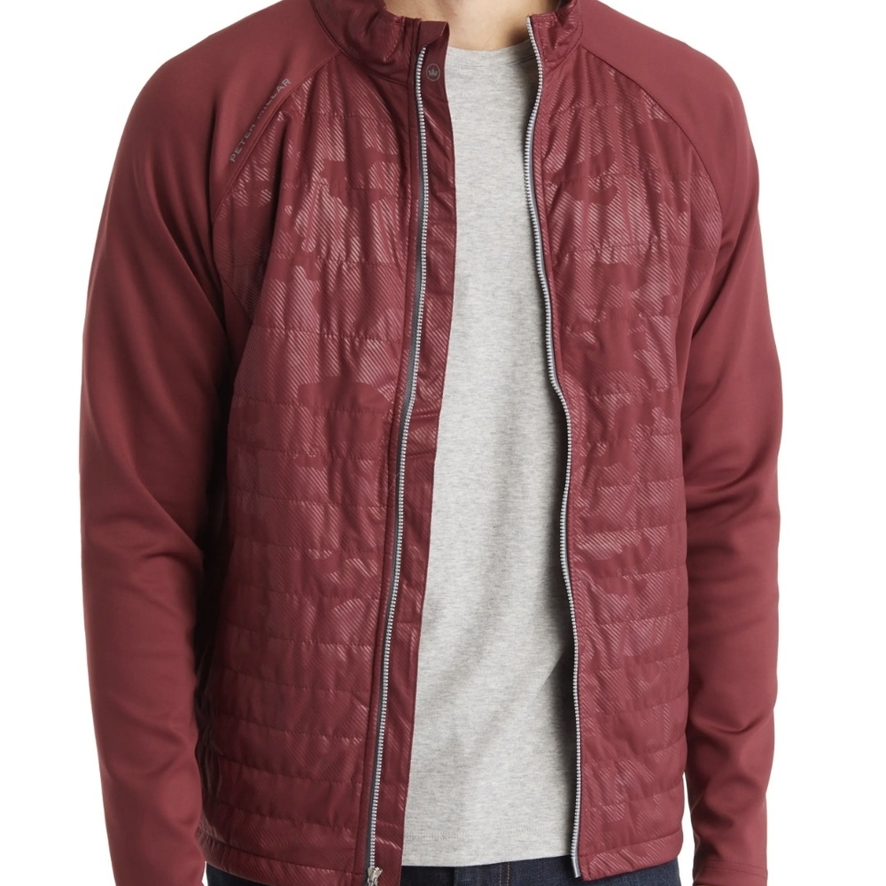 Peter Millar Men's Bordeaux Red Hyperlight Merge Hybrid Jacket